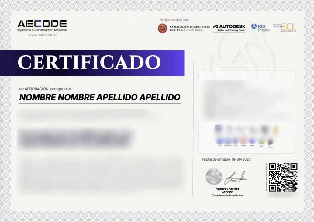 Modelo referencial: Especialista en Inteligencia Artificial Aplicada a la Ingeniería y Construcción